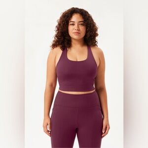 Girlfriend Collective Plum Paloma Racerback Bra - size L